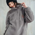 Women's Casual Half-Placket Fleece Sweatshirt – Warm Pullover Sweatshirt